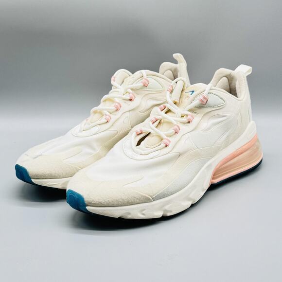 Nike Shoes Womens 11 White Pink Air Max 270 React Running Athletic Sneakers - Picture 4 of 12